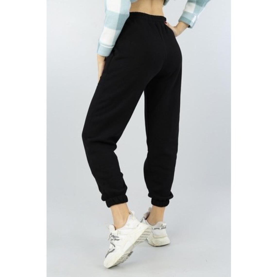 DAXİS Sportwear Company  Kadın Siyah Yüksek Belli Jogger Eşofman Altı