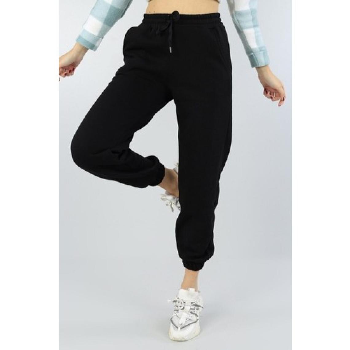 DAXİS Sportwear Company  Kadın Siyah Yüksek Belli Jogger Eşofman Altı