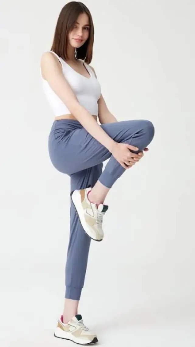 Los Ojos Kadın Siyah Yüksek Bel Jogger Eşofman Altı Joggers