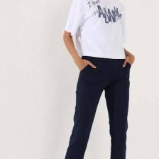 Tommy Life İndigo Yüksek Bel Cepli Rahat Form Klasik Paça Kadın Eşofman Alt - 94185