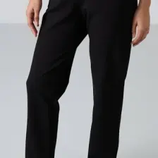 Tommy Life Tommy Life  Siyah Kadın Taş Detaylı Cepli Dar Kesim Klasik Paça Eşofman Alt-94007