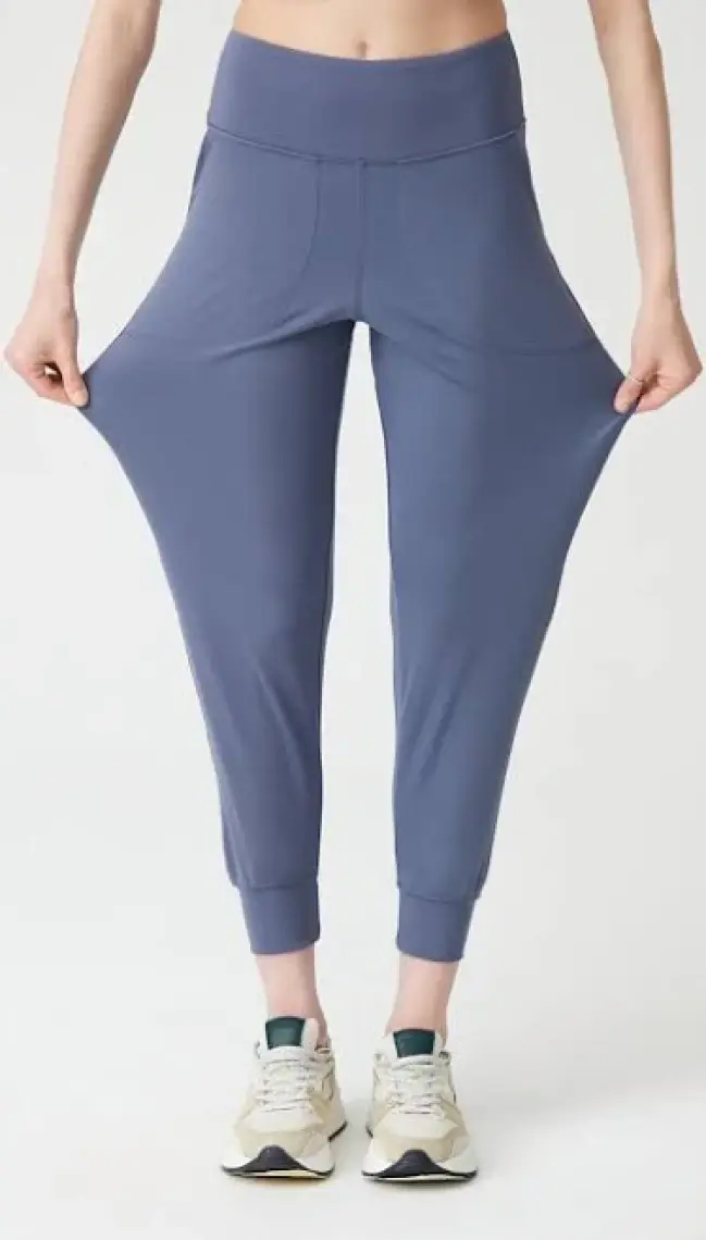 Los Ojos Kadın Mavi Gri Yüksek Bel Jogger Eşofman Altı Joggers