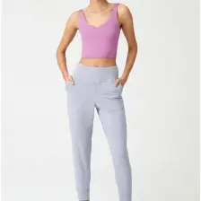 Los Ojos Kadın Gri Yüksek Bel Jogger Eşofman Altı Joggers