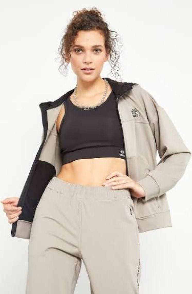 Tommy Life Petrol Kapüşonlu Gizli Cep Detaylı Standart Kalıp Kadın Eşofman Takımı - 95306
