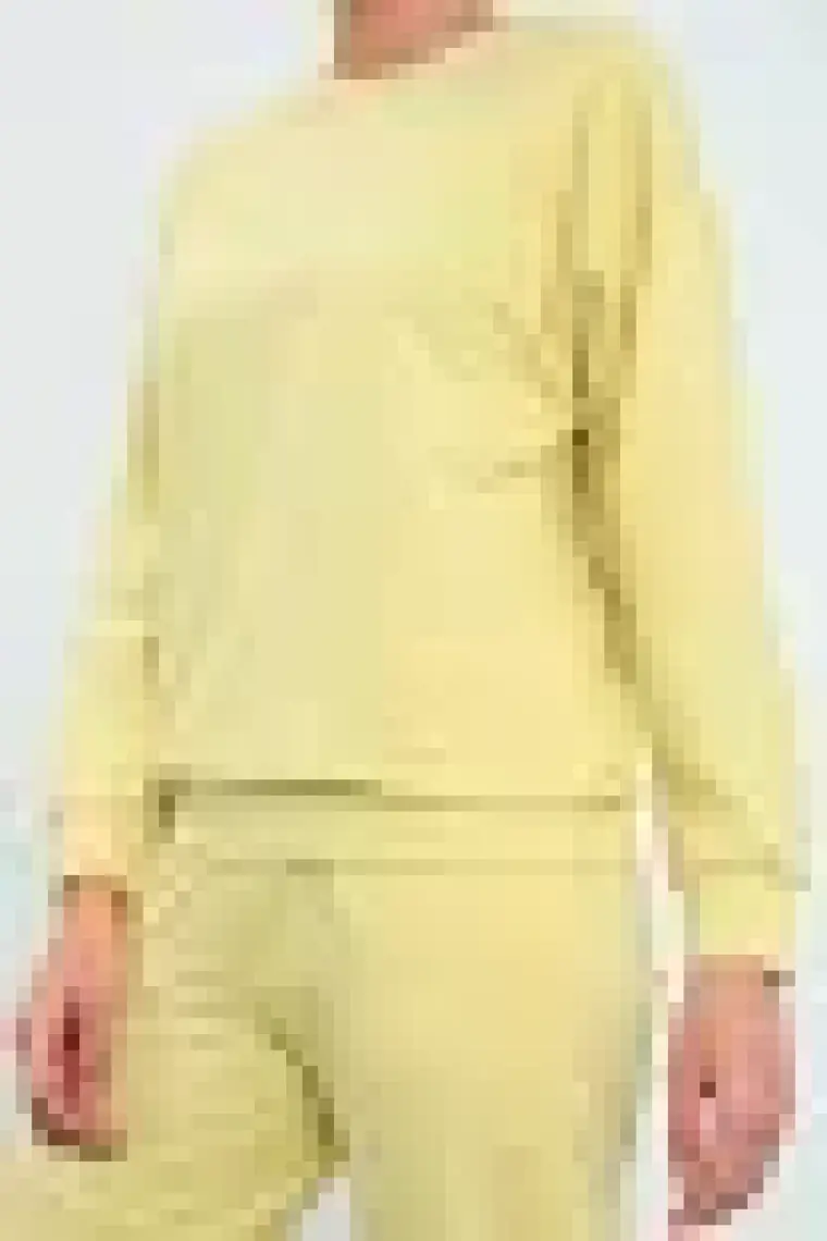 Çağla Basic Pamuklu O Yaka Oversize Lastik Paça Kadın Eşofman Takım - 95287