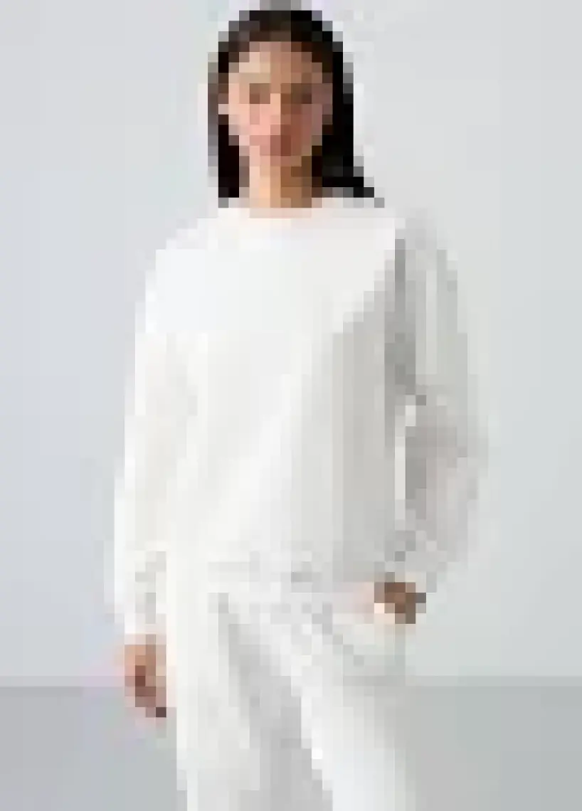 Çağla Basic Pamuklu O Yaka Oversize Lastik Paça Kadın Eşofman Takım - 95287