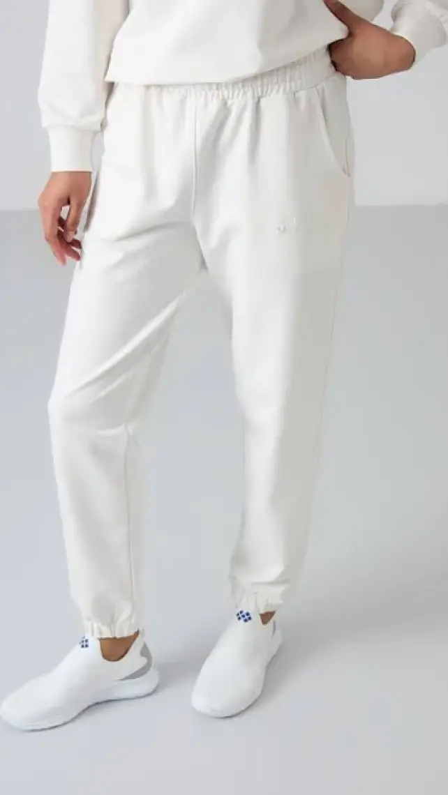 Tarçın Basic Pamuklu O Yaka Oversize Lastik Paça Kadın Eşofman Takım - 95287