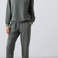 Tommy Life Çağla O Yaka Oversize Lastik Paça Kadın Eşofman Takım - 95287