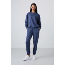 Tommy Life Petrol O Yaka Oversize Lastik Paça Kadın Eşofman Takım - 95287