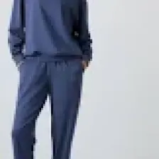 Tommy Life Petrol O Yaka Oversize Lastik Paça Kadın Eşofman Takım - 95287