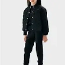 Tyess Bg Store Kız Çocuk Siyah Ceket 23PFWTJ4702