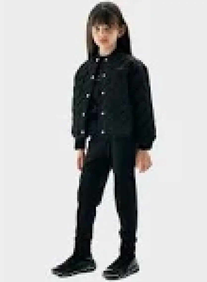 Tyess Bg Store Kız Çocuk Siyah Ceket 23PFWTJ4702