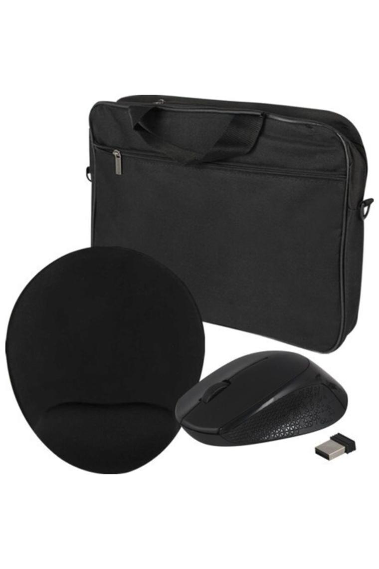 Evo300 15,6'' Notebook Çantası (evo301 Bilek Destekli Mousepad + Kablosuz Mouse) Set