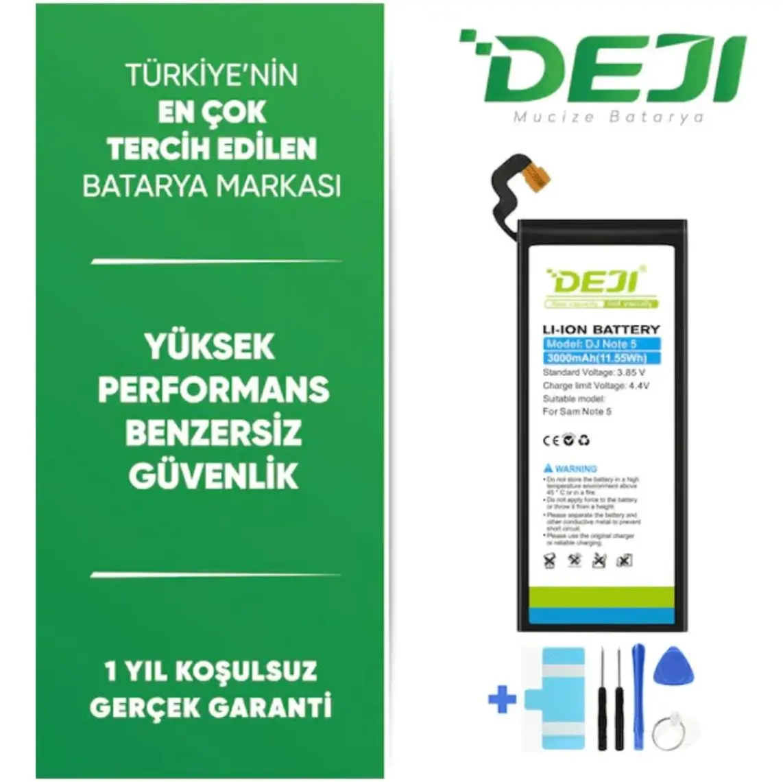 Deji Samsung Galaxy Note 5 Uyumlu Mucize Batarya Eb-bn920abe