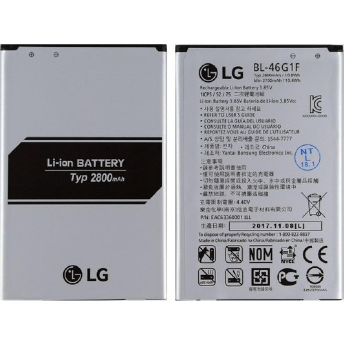 Lg K10 2017 Uyumlu Lg BL-46G1F 2800 Mah Batarya