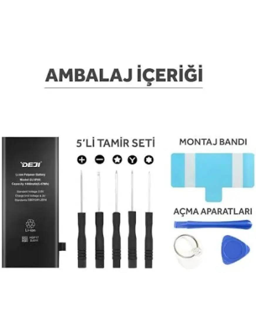 Deji iPhone 5 Batarya Mucize Batarya Deji - Orijinal mAh Kapasite