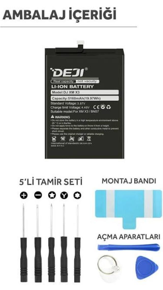 Deji Xiaomi Poco X3 / Poco X3 Pro Batarya Mucize Batarya Bn57