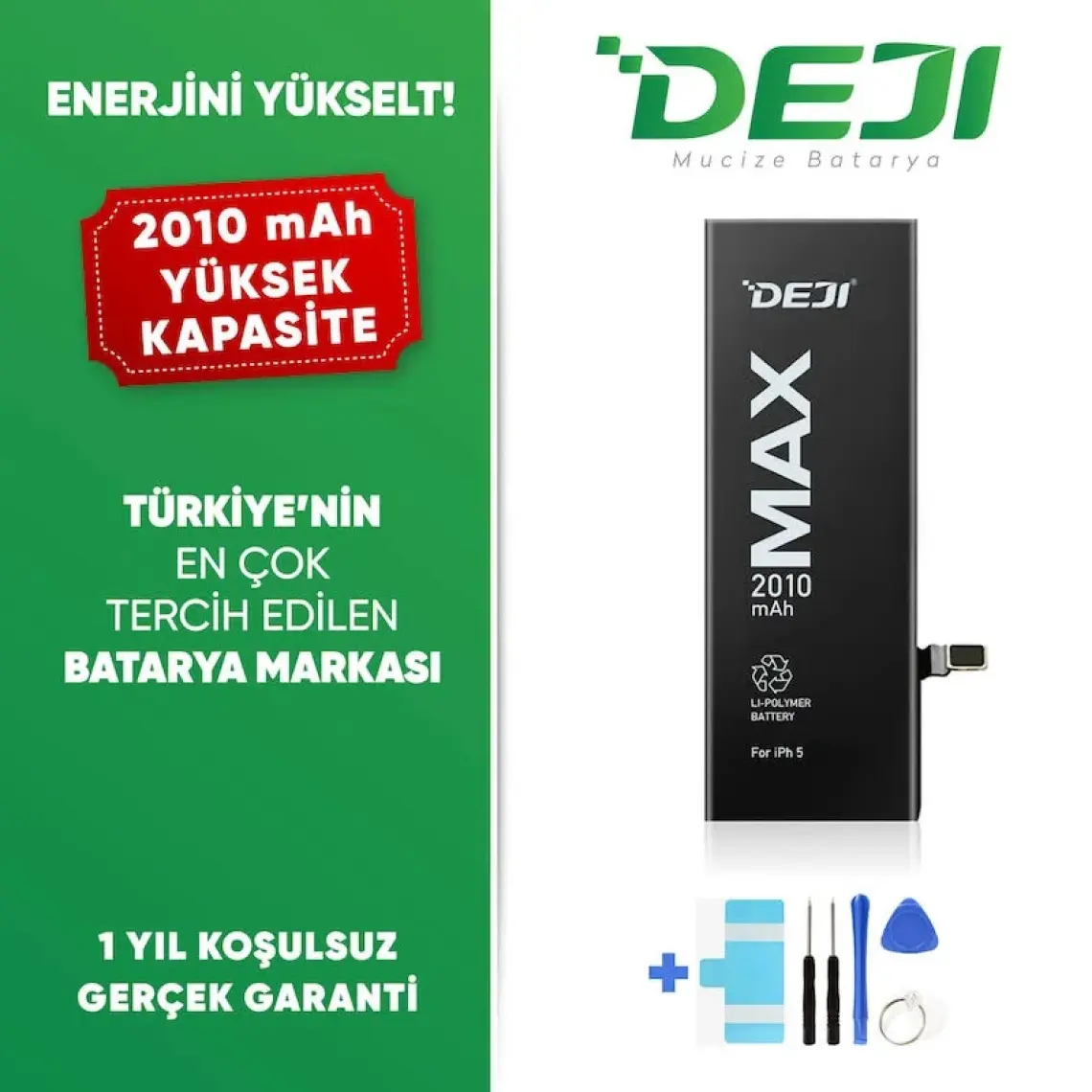 Deji iPhone 5 Batarya 2010 mAh Mucize Batarya Deji