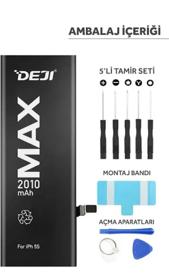 Deji iPhone 5S/ iPhone 5C Batarya 2010 mAh Mucize Batarya Deji