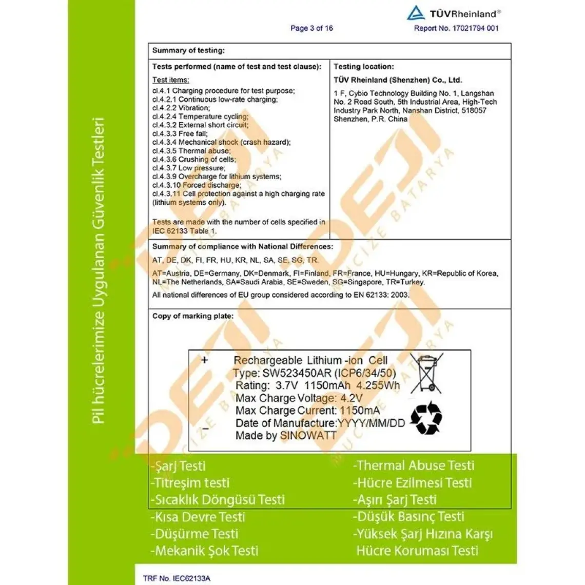 Deji Huawei Mate 10 Lite Uyumlu Mucize Batarya / Hb356687ecw