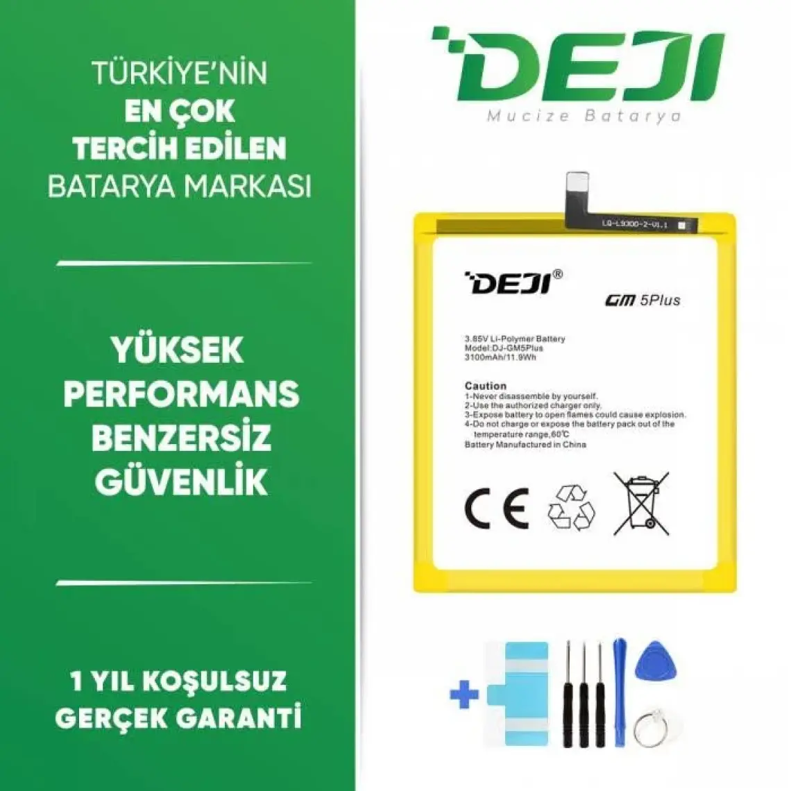 Deji General Mobile Gm5 Plus Uyumlu Mucize Batarya / Gm5plus
