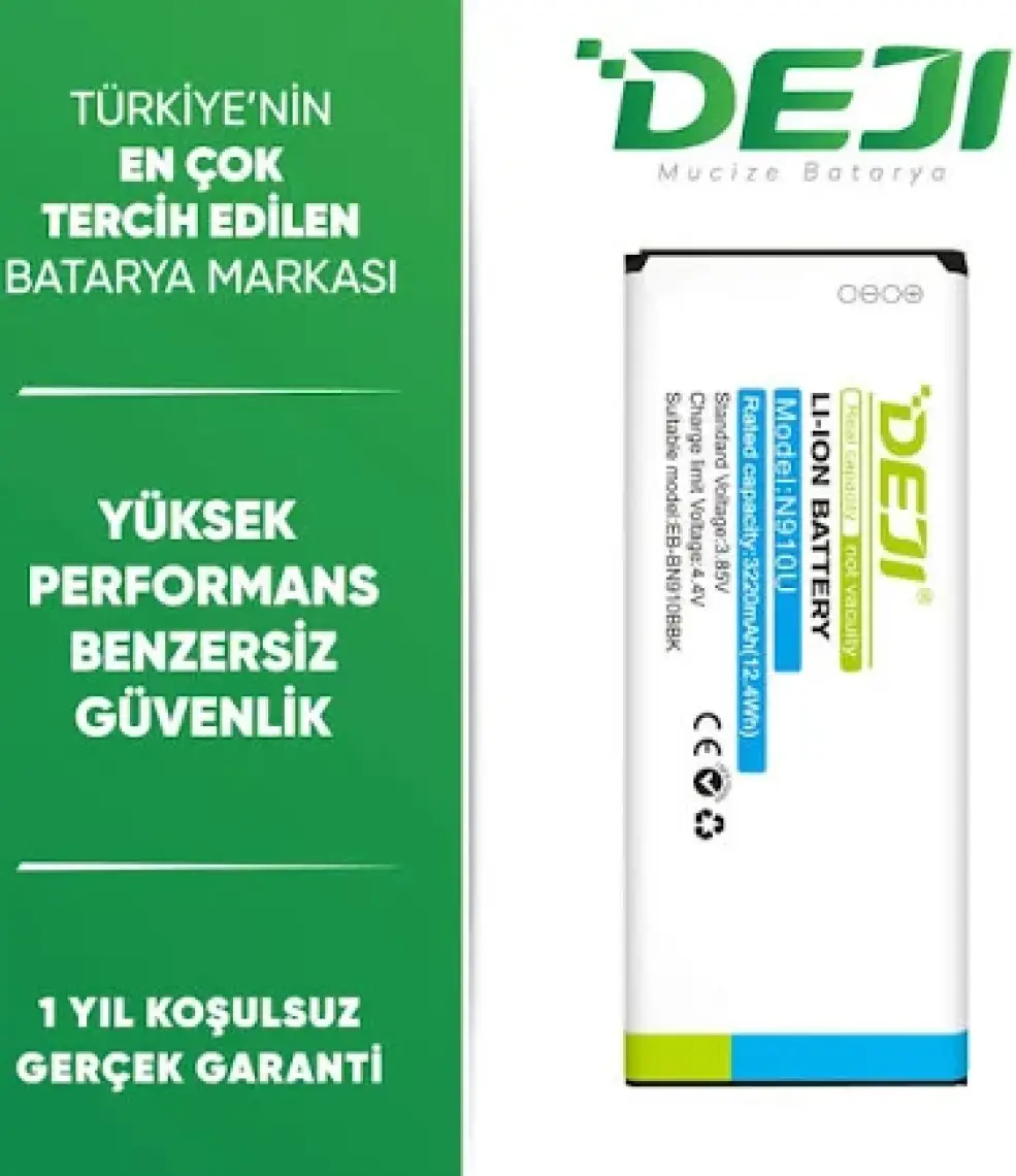 Deji Samsung Galaxy Note 4 Uyumlu Mucize Batarya Eb-bn910bbe