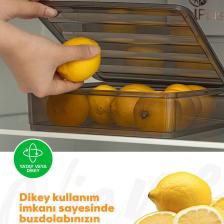 4lü Bella Buzdolabı Düzenleyici Saklama Kabı Büyük Boy
