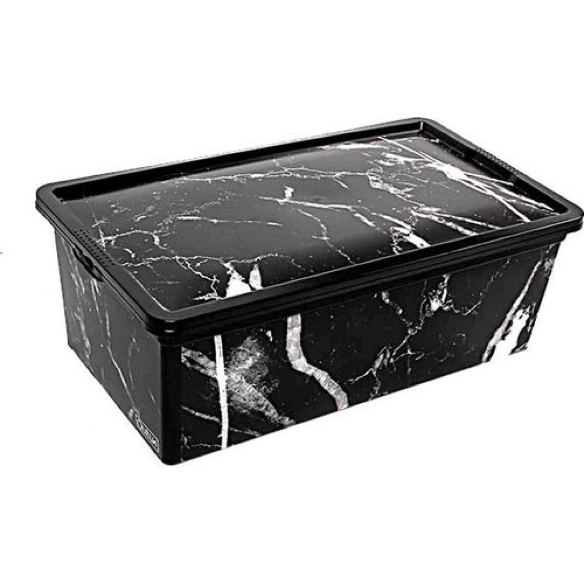 Trend Box Black Marble- Dekoratif Saklama Kutusu 5 Litre