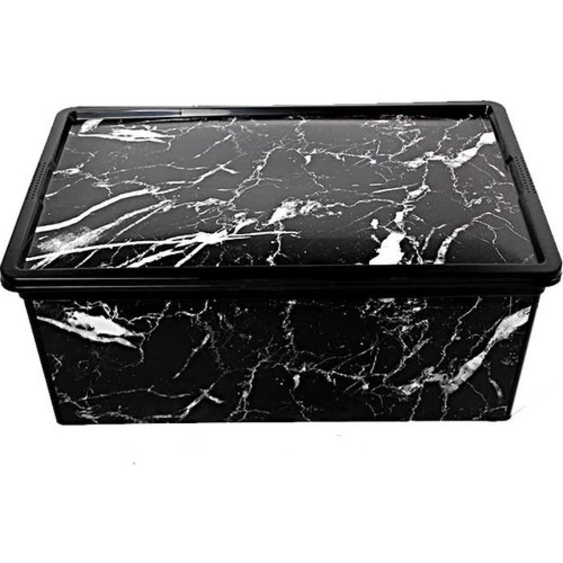 Trend Box Black Marble- Dekoratif Saklama Kutusu 10 Litre