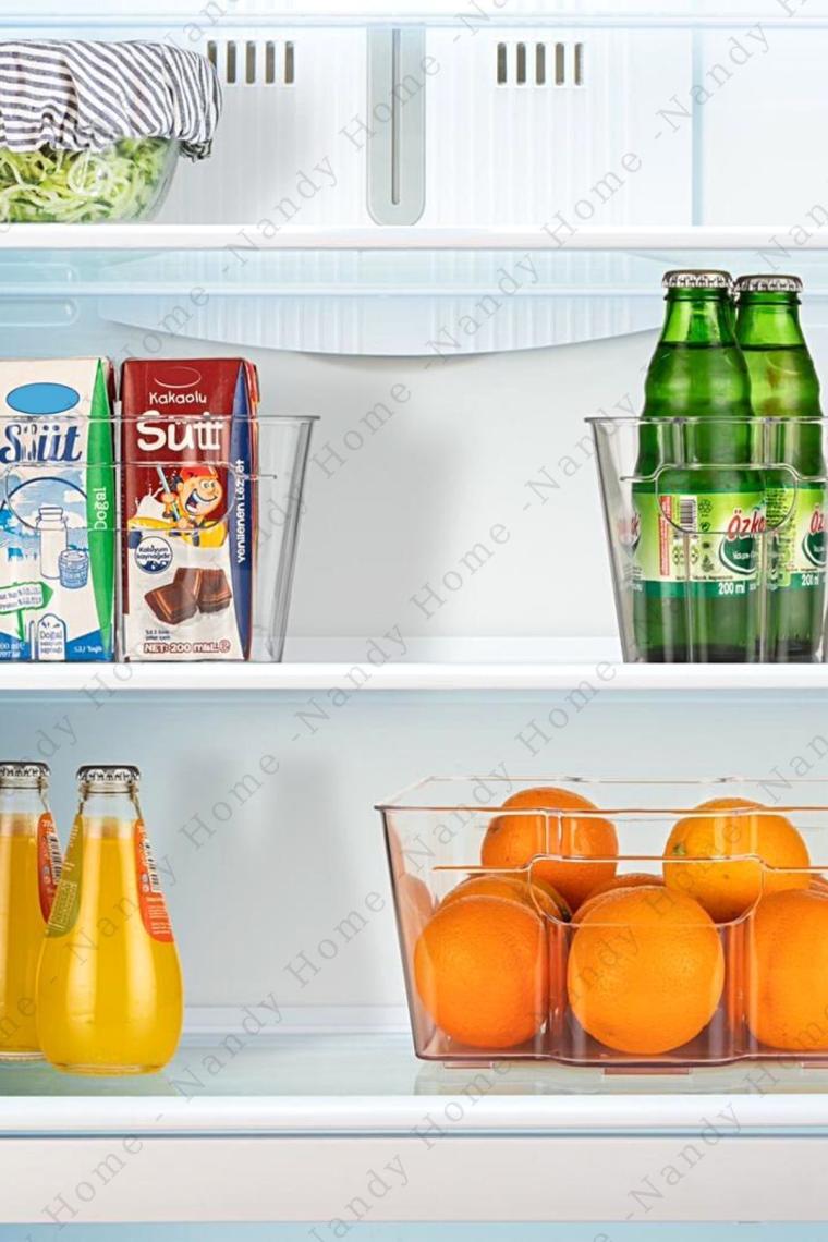 Buzdolabı & Dolap Içi Düzenleyici Organizer 3 Adet 320x210x100 Ml Şeffaf