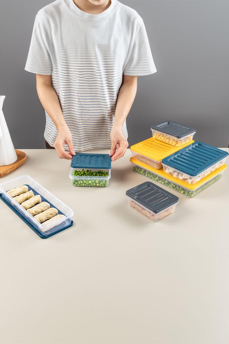 8'li Buzdolabı Organizer Mikrodalga Ve Difrize Uygun Saklama Kabı 2 X 1200 ml - 6 X 600 ml