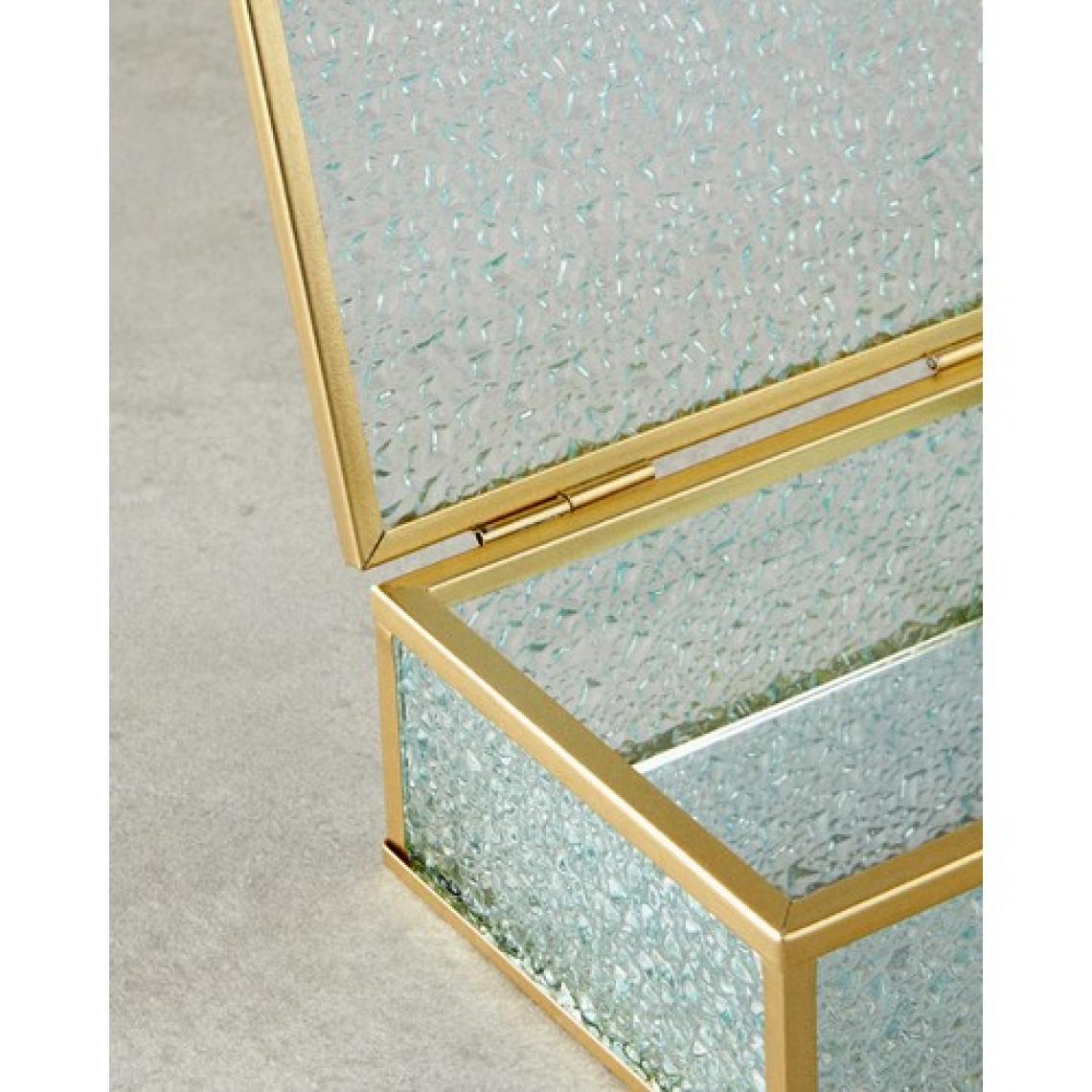 Glossy Cam Dekoratif Kutu Gold