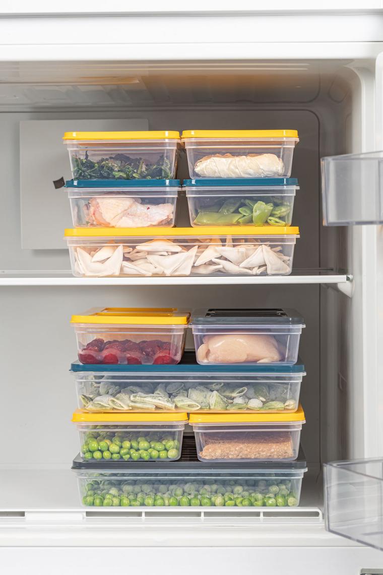 13'lü Buzdolabı Organizer Mikrodalga Ve Difrize Uygun Saklama Kabı 1x2400ml-2x1170-2x1200ml-8x600ml
