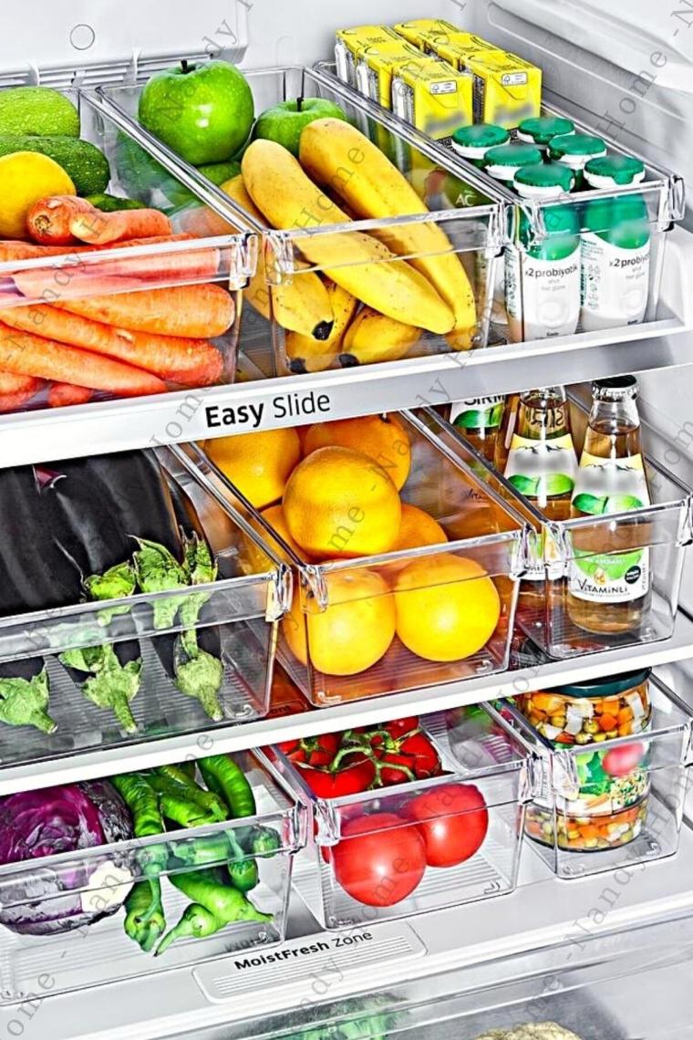 Maxi Tall Clear Buzdolabı & Dolap Içi Düzenleyici Organizer 3 Adet