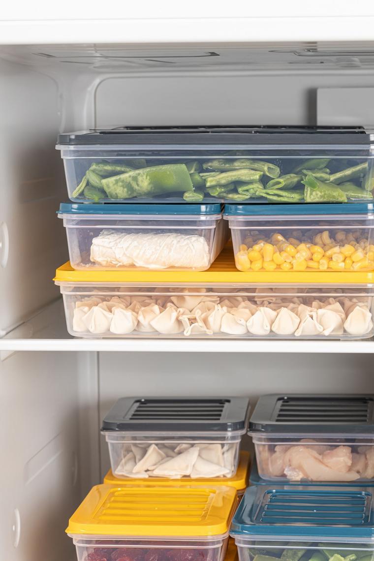 6'lı Buzdolabı Organizer Mikrodalga Ve Difrize Uygun Saklama Kabı Antrasit 6 X 1170 ml