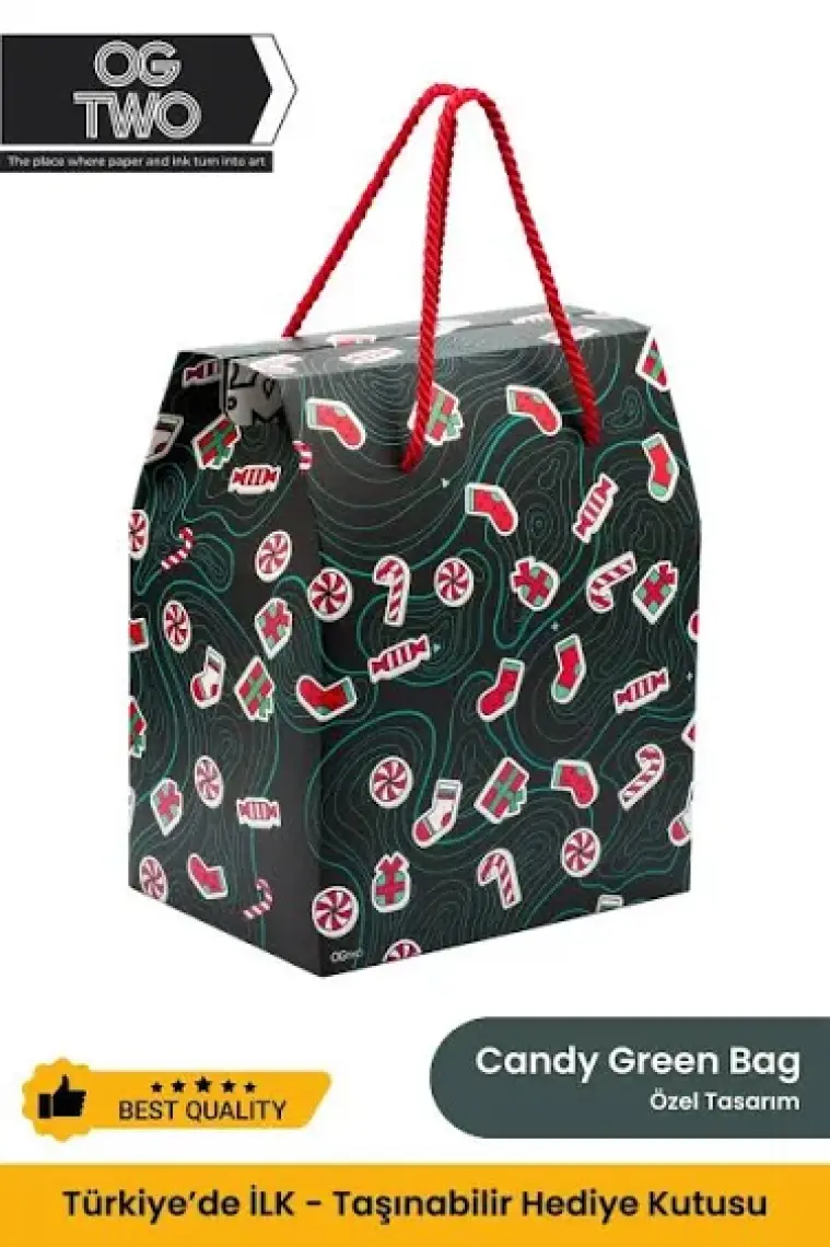 OGTWO Hediye Kutusu Konsept Tasarım Hediyelik Kutu / ÇANTA 24X14X20CM