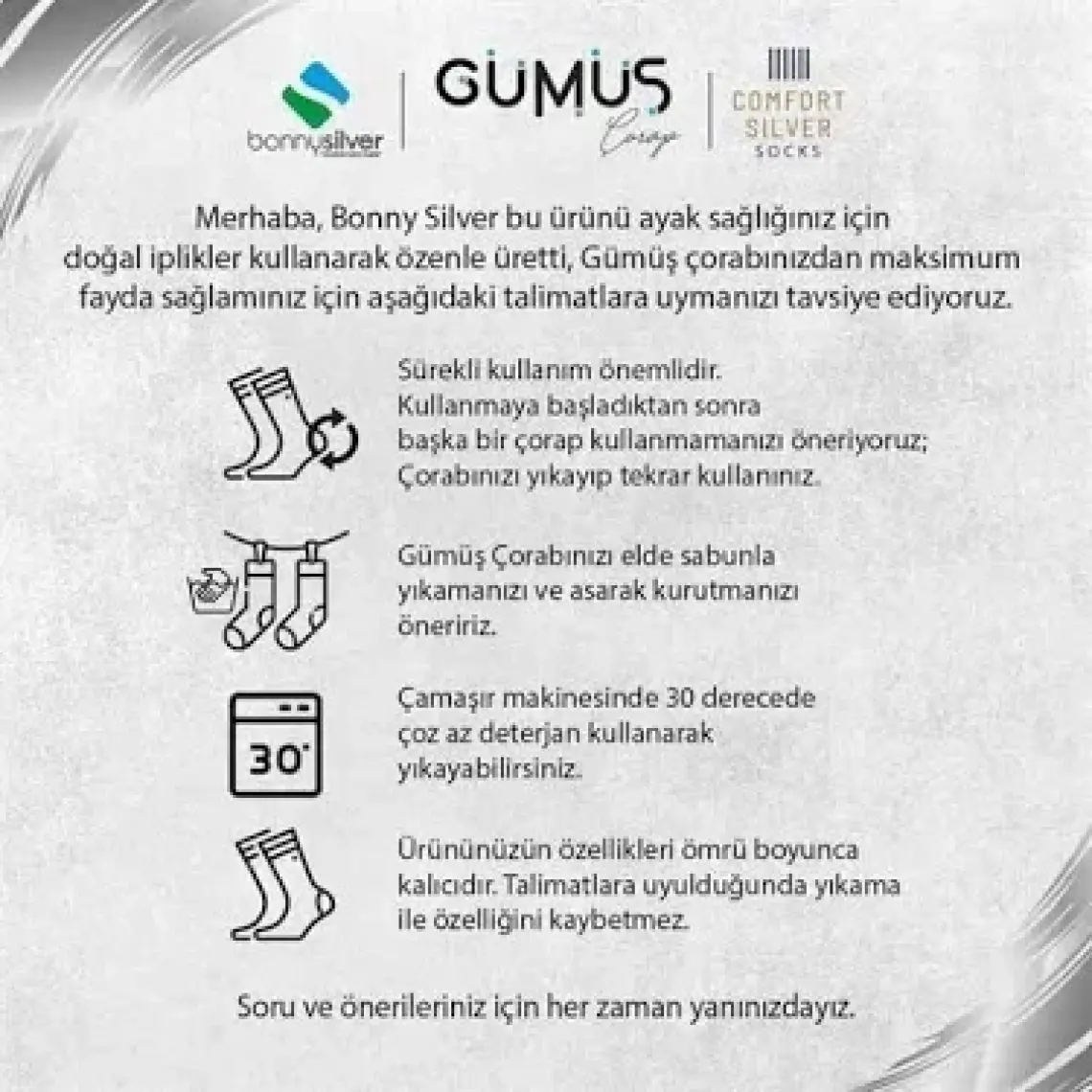 Bonny Silver  Soket Kadın Lacivert Gümüş Çorap 3'lü Paket