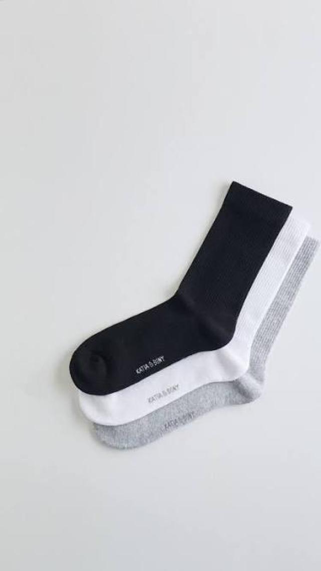 Katia & Bony  3'lü Paket Pamuklu Spor Çorap Siyah/siyah/siyah