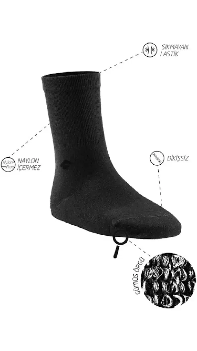 Bonny Silver Koku Yapmayan Soket Kadın Elfin Gümüş Çorap