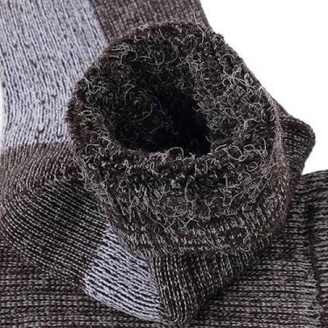 Aytuğ Unisex Alpaka Yünü Havlu Kışlık Kahve/ekru Soket Çorap - A-6006