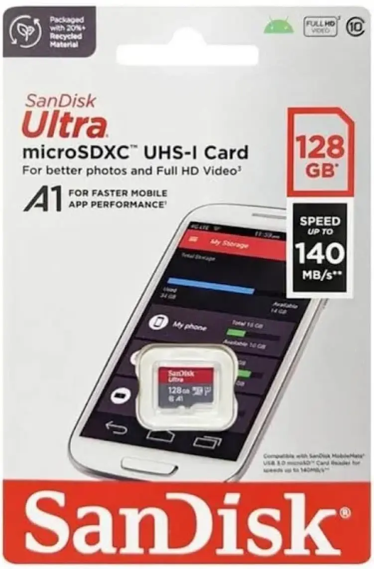 Sandisk Ultra Uhs I 128GB Microsd Card