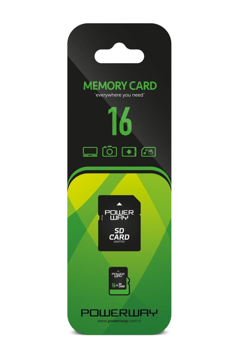 Powerway  16 GB Hafıza Kartı Adaptör Dahil