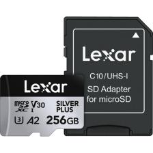 Lexar 256GB Silver Plus 205MB 4K V30 Uhsı Micro Sd Hafıza Kartı