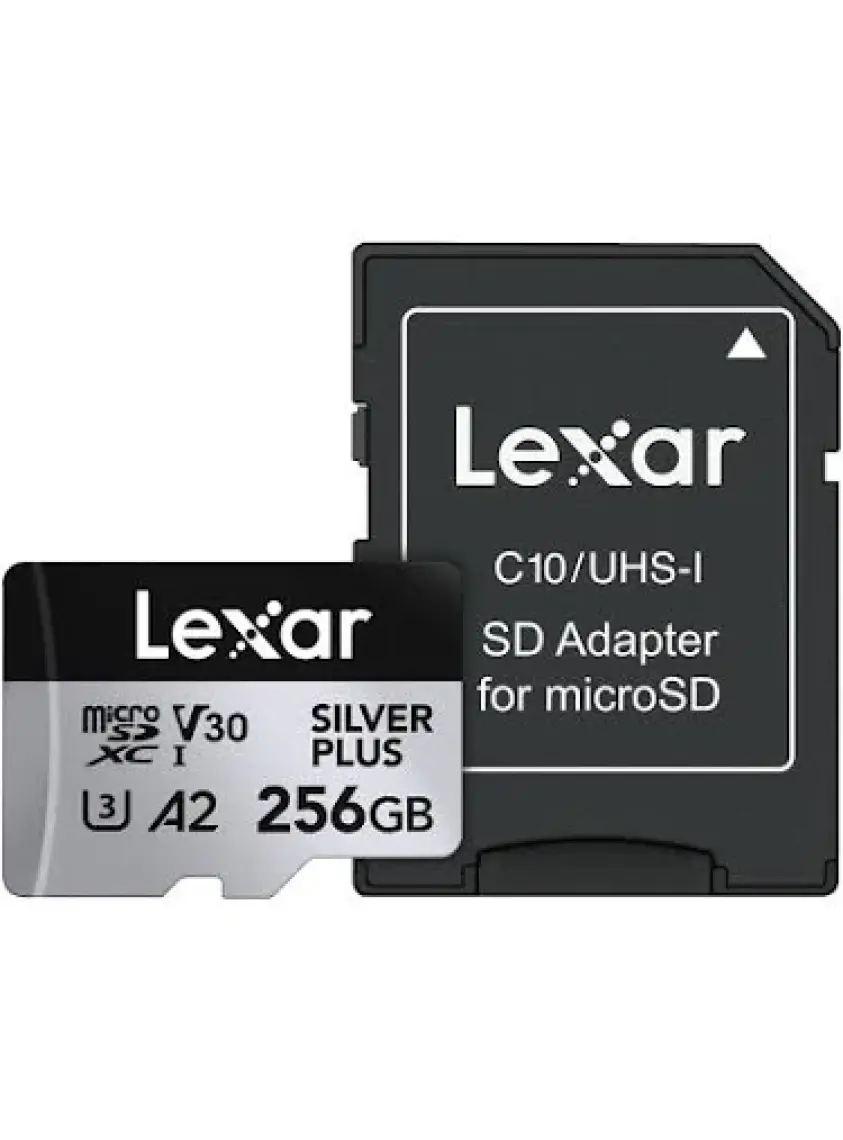 Lexar 256GB Silver Plus 205MB 4K V30 Uhsı Micro Sd Hafıza Kartı