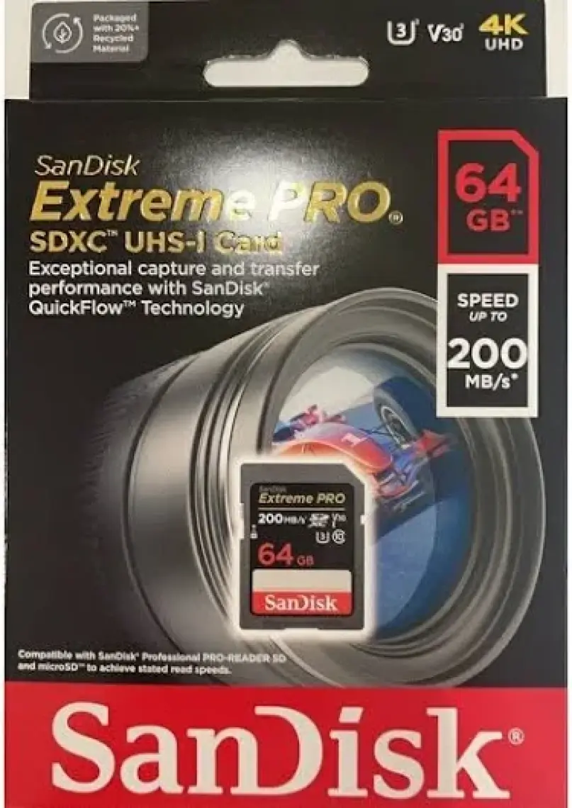 Sandisk Extreme Pro 64GB 200MB/S Sdxc Hafıza Kartı