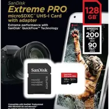 Sandisk Extreme Pro 128GB Micro Sd Hafıza Kartı 170Mb/90Mb SDSQXCD-128G