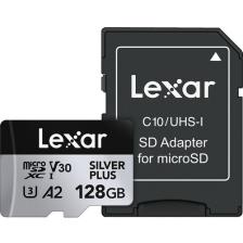 Lexar 128GB Silver Plus 205MB 4K V30 Uhsı Micro Sd Hafıza Kartı