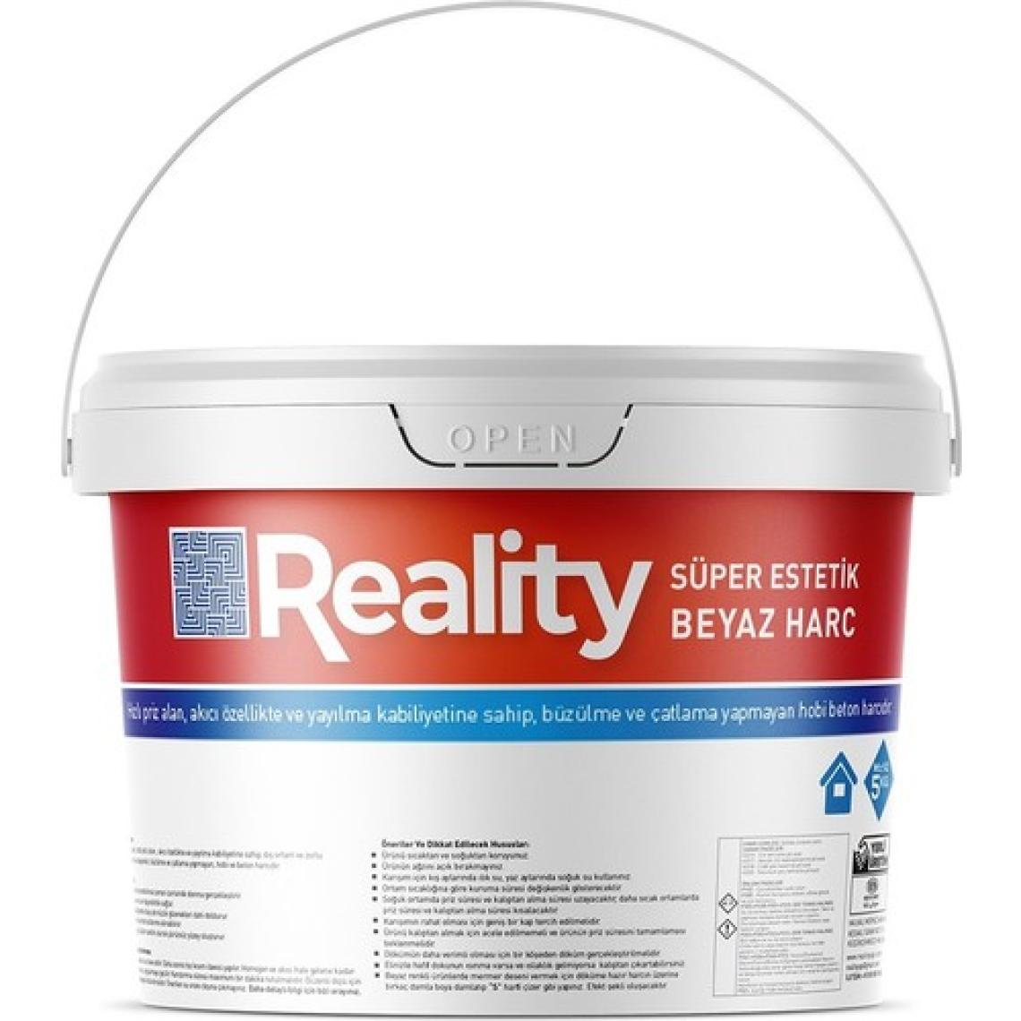 Reality Hızlı Donan Beyaz Beton Saksı Harcı (5 Kg.)