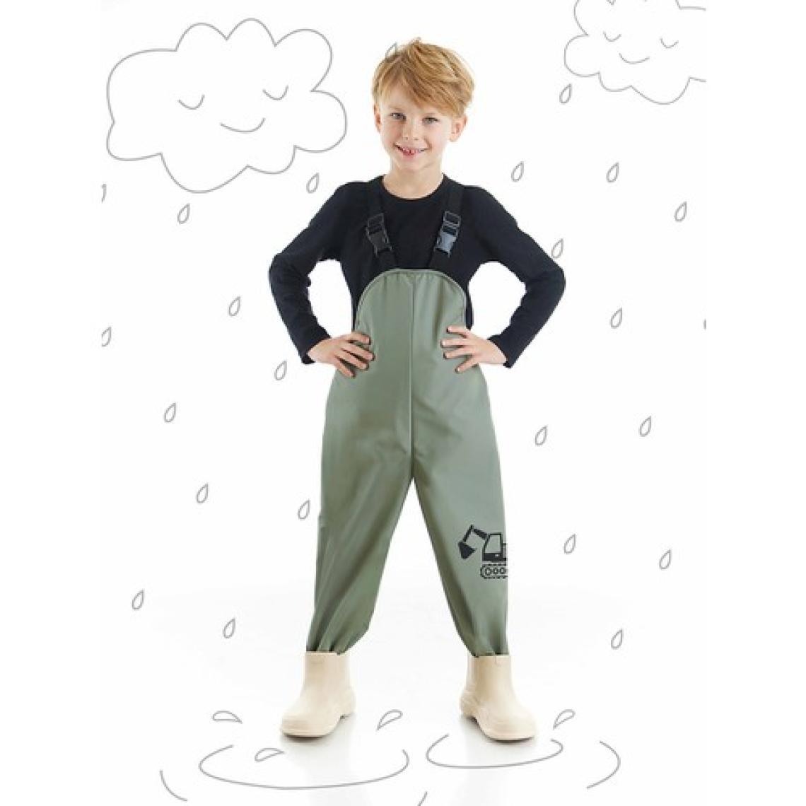 Denokids Kepçe Erkek Çocuk Su Geçirmez Yağmur Tulumu