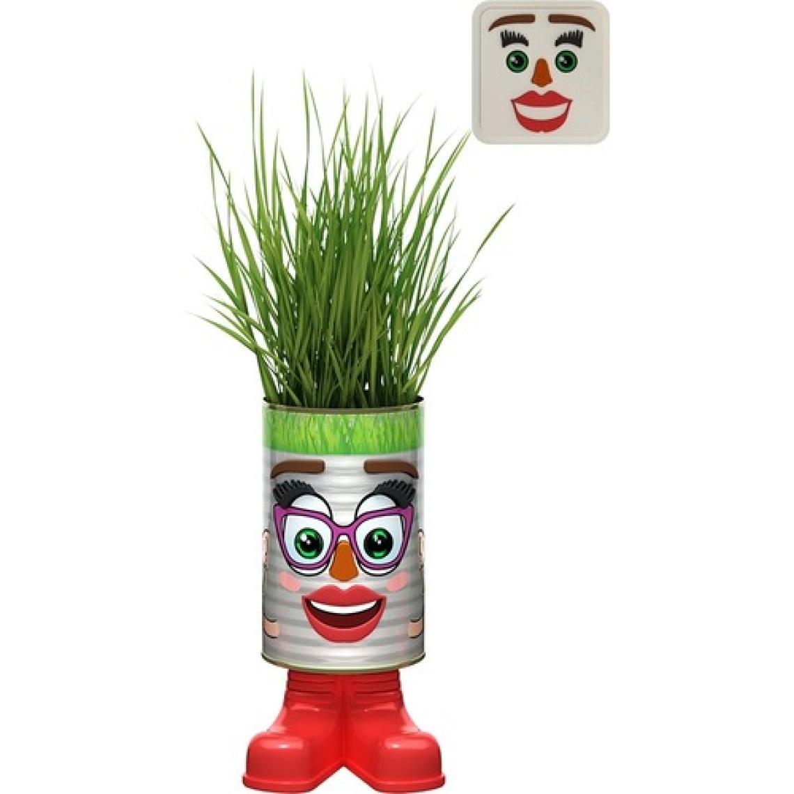 Konserve Bahçem Çim Adam - 4 Eğlence Bir Arada - 20 cm Büyük Boy Konserve Kadın Faaliyet Seti (Kumbara Özellikli)